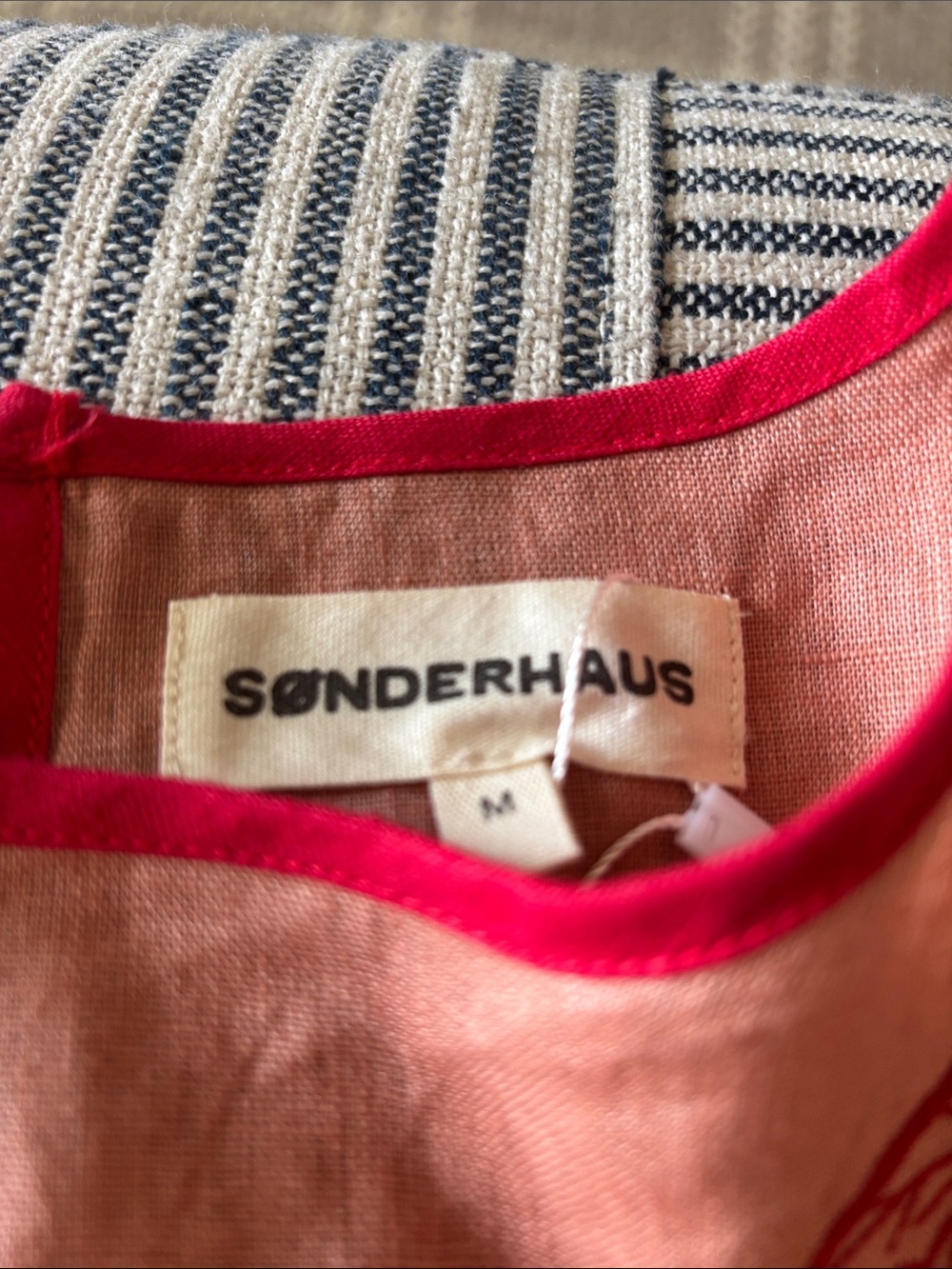 Sonderhaus Pink Linen Embroidered west set size medium - Picture 3 of 4